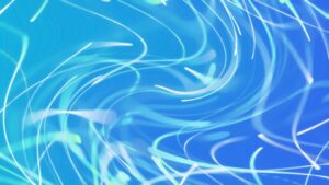 Swirling blue light streams
