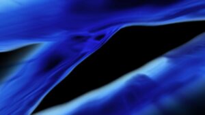 Abstract deep blue flowing shapes