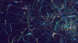 Fine glowing lines forming a network pattern