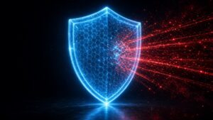 Blue shield blocking red data streams
