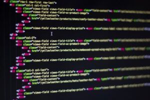Syntax-highlighted code in an editor