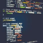 Code on a navy-blue editor background
